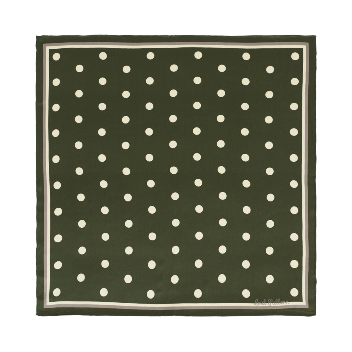 Retro Polka Silk Bandana Scarf - Matcha