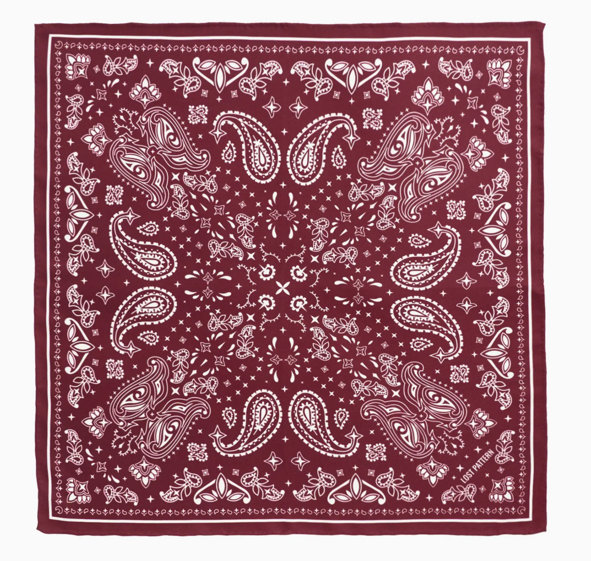 "Paisley" Silk Bandana Scarf - Rodeo Red
