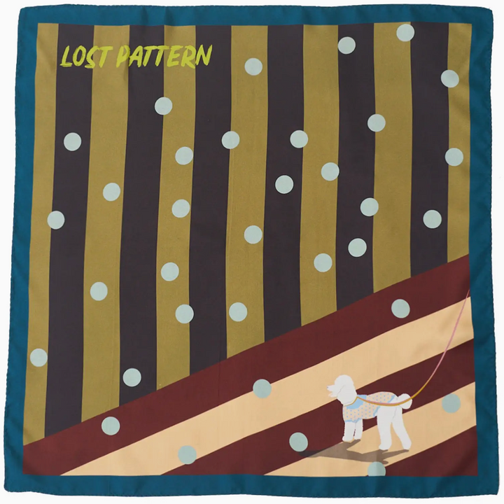 "Pan Pan" Silk Bandana - Coffee