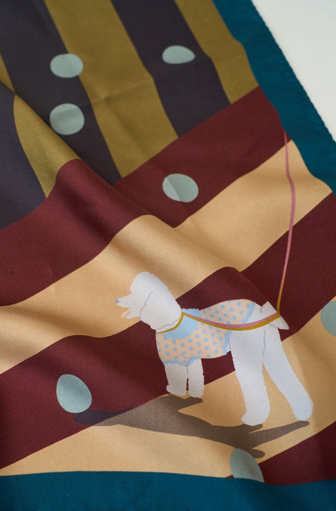 "Pan Pan" Silk Bandana - Coffee