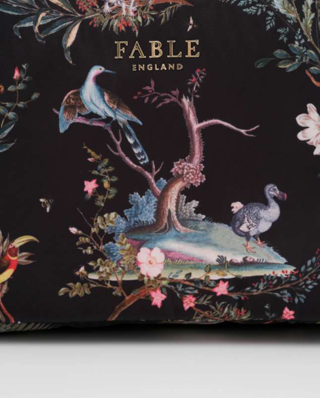 Wonderland Black Wash Bag Travel Pouch