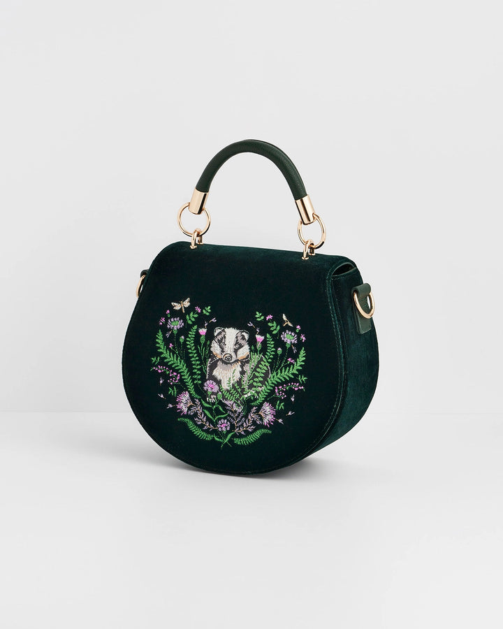 Fable Badger Embroidered Saddle Bag