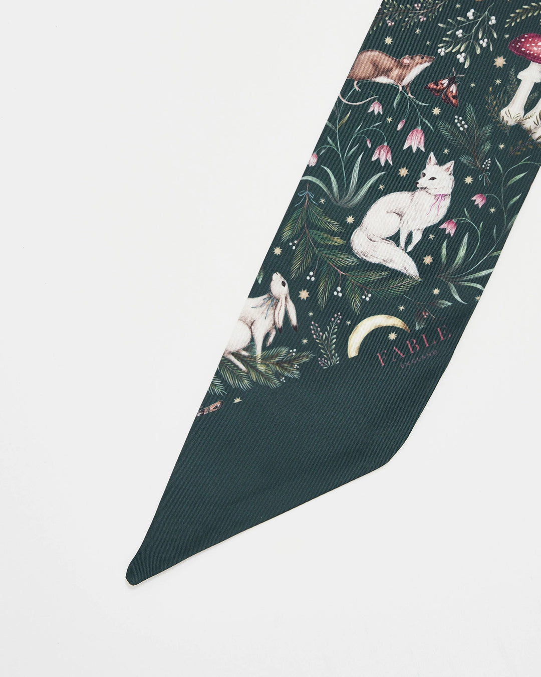 Niva Skinny Scarf in Forest Green