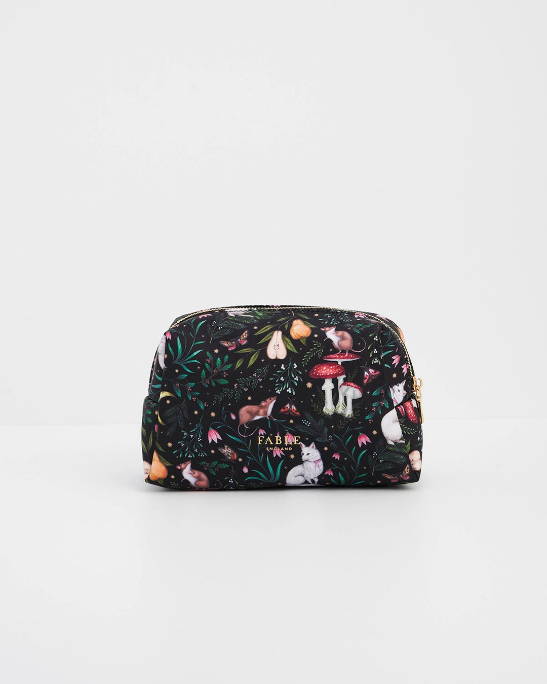 Niva Print Cosmetic Pouch in Green