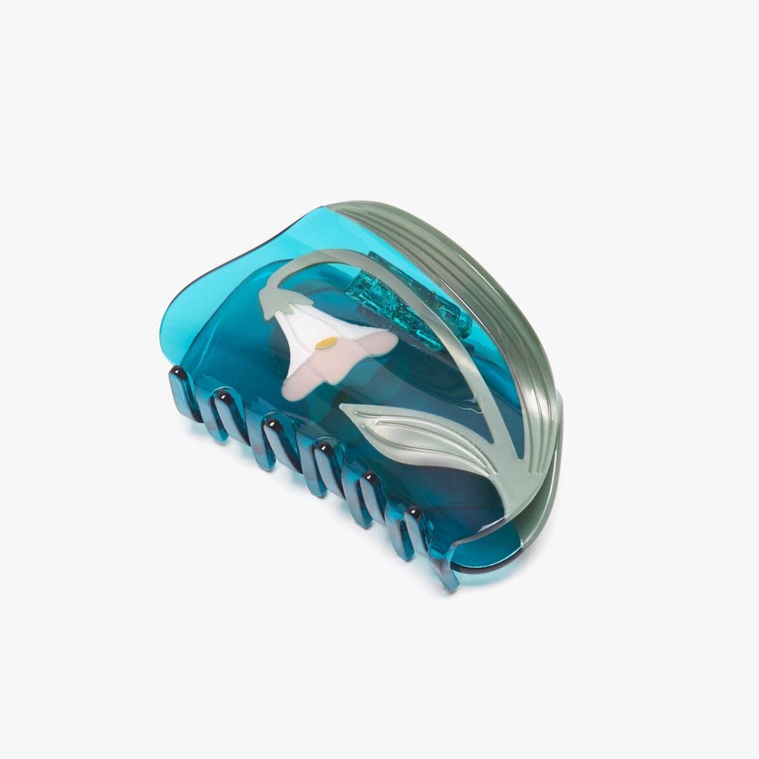 Alba White Vine Flower Acetate Claw Clip