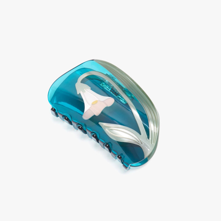 Alba White Vine Flower Acetate Claw Clip