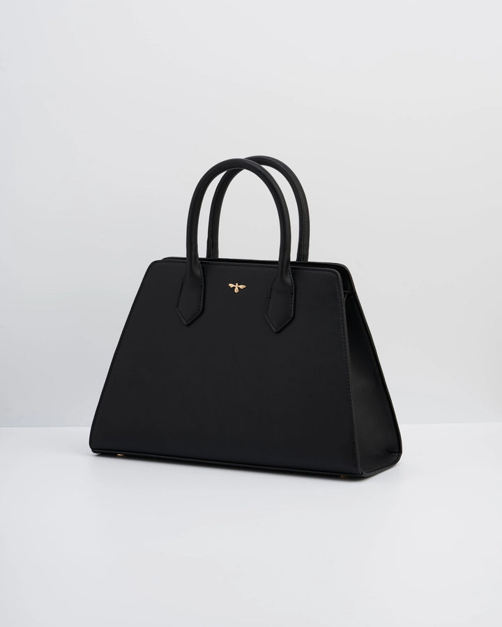 Fable Black Structured Tote