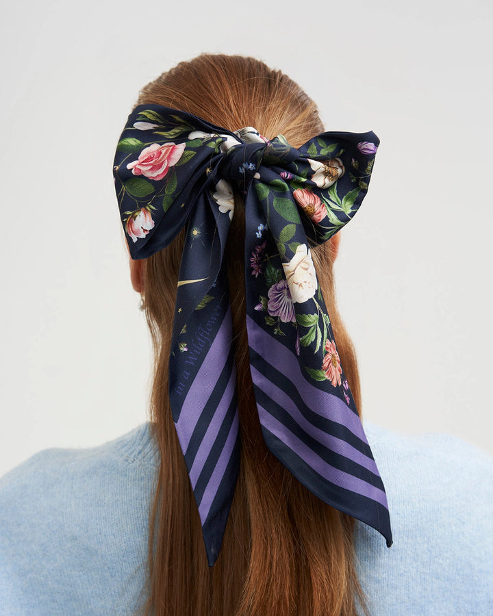 Selene Skinny Scarf in Navy