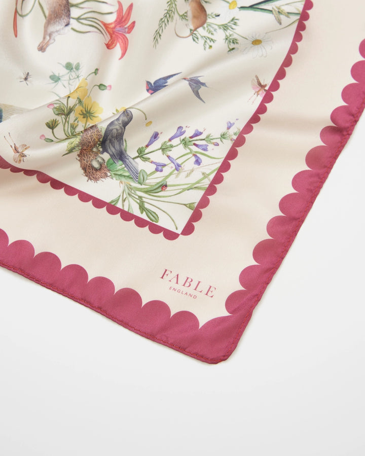 Fable Running Bunny Toile Square Scarf