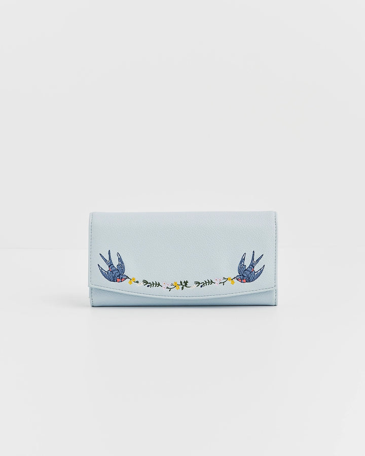 Fable Bird Embroidered Purse