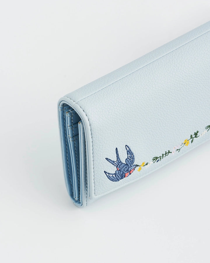 Fable Bird Embroidered Purse