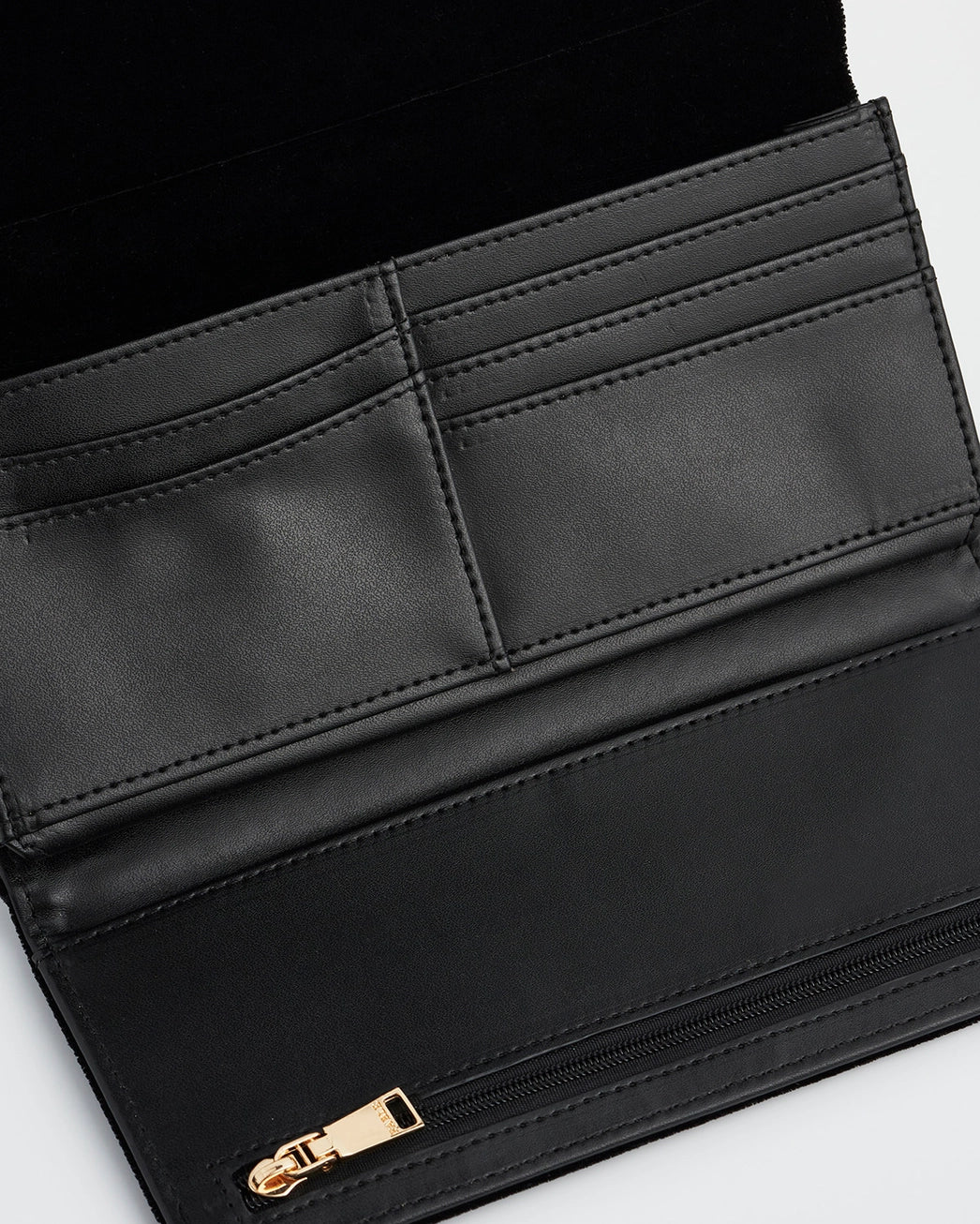 Fable Botanical Black Velvet Embroidered Purse