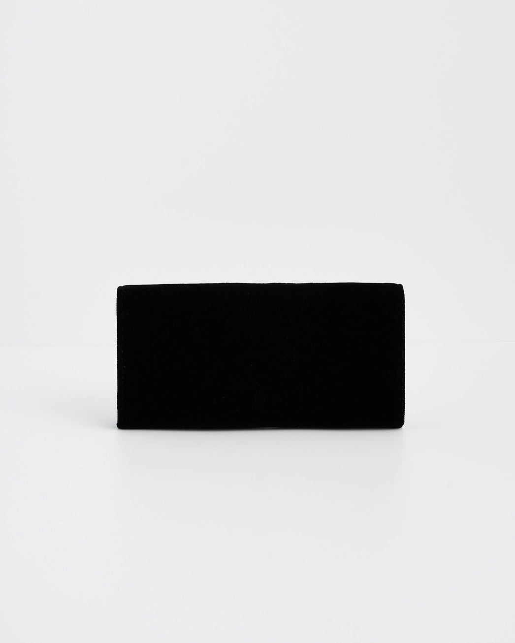 Fable Botanical Black Velvet Embroidered Purse