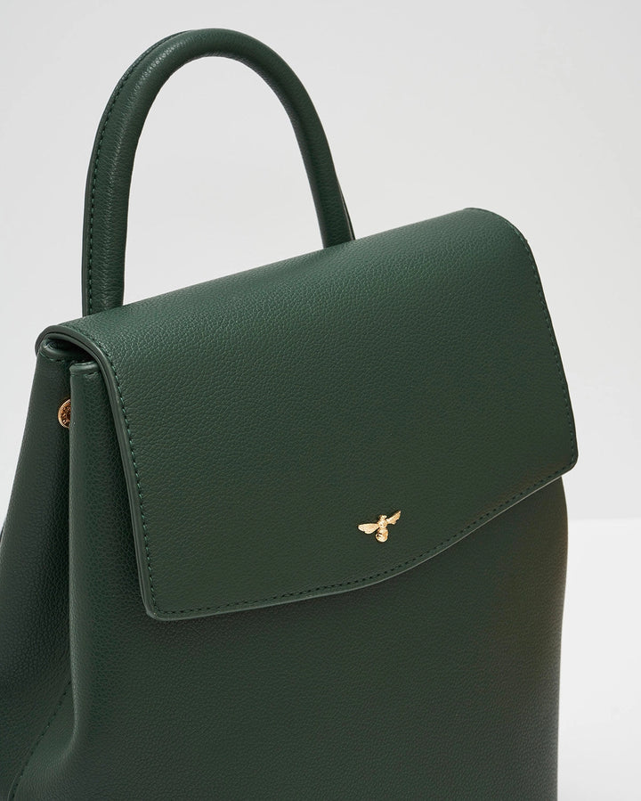 Laura Small Backpack in Forest Green