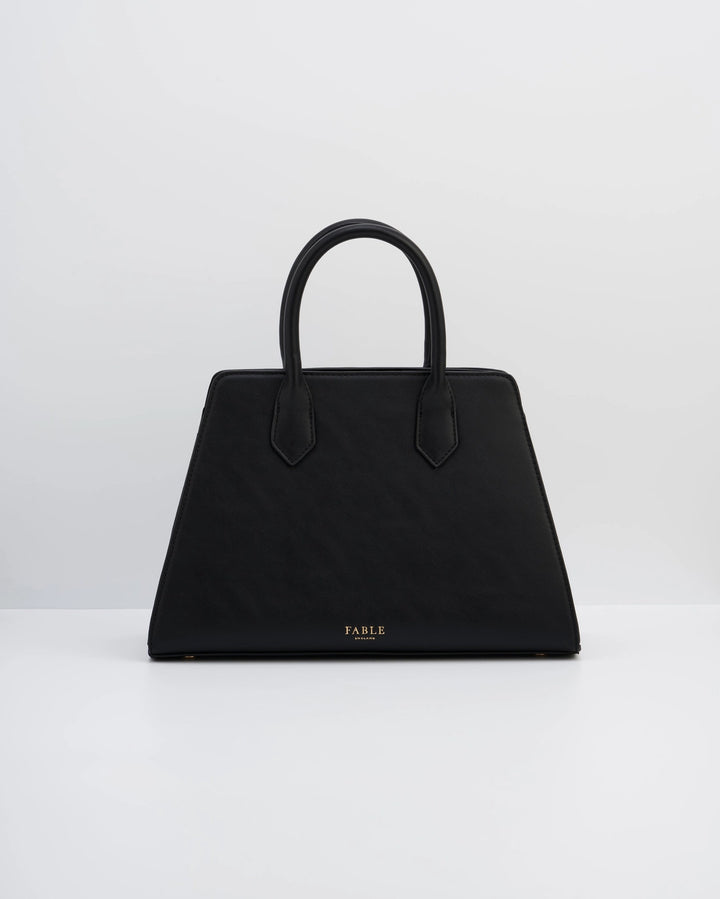 Fable Black Structured Tote