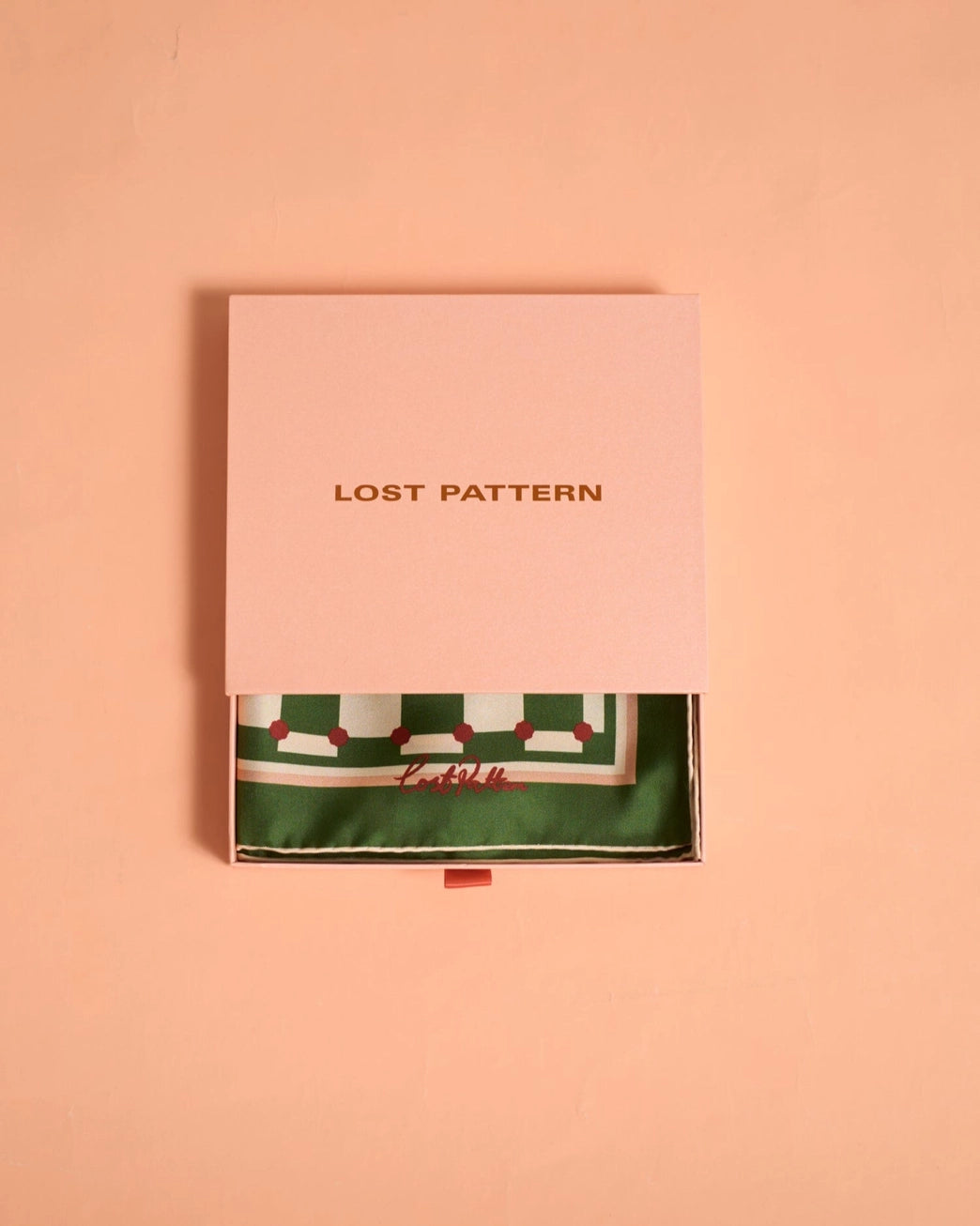 Checkerboard Silk Bandana Scarf - Green