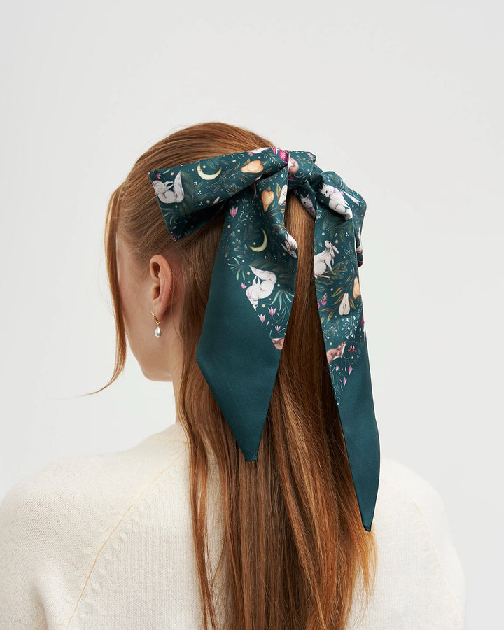 Niva Skinny Scarf in Forest Green