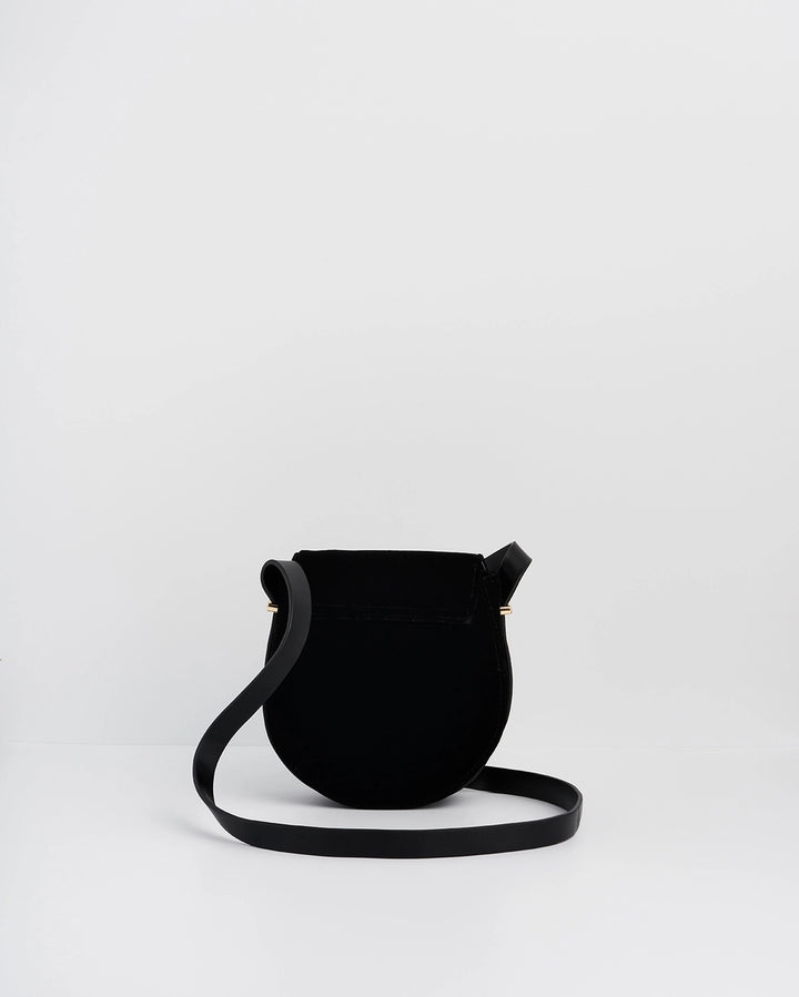 Fable Dove &  Floral Star Velvet Embroidered Saddle Bag