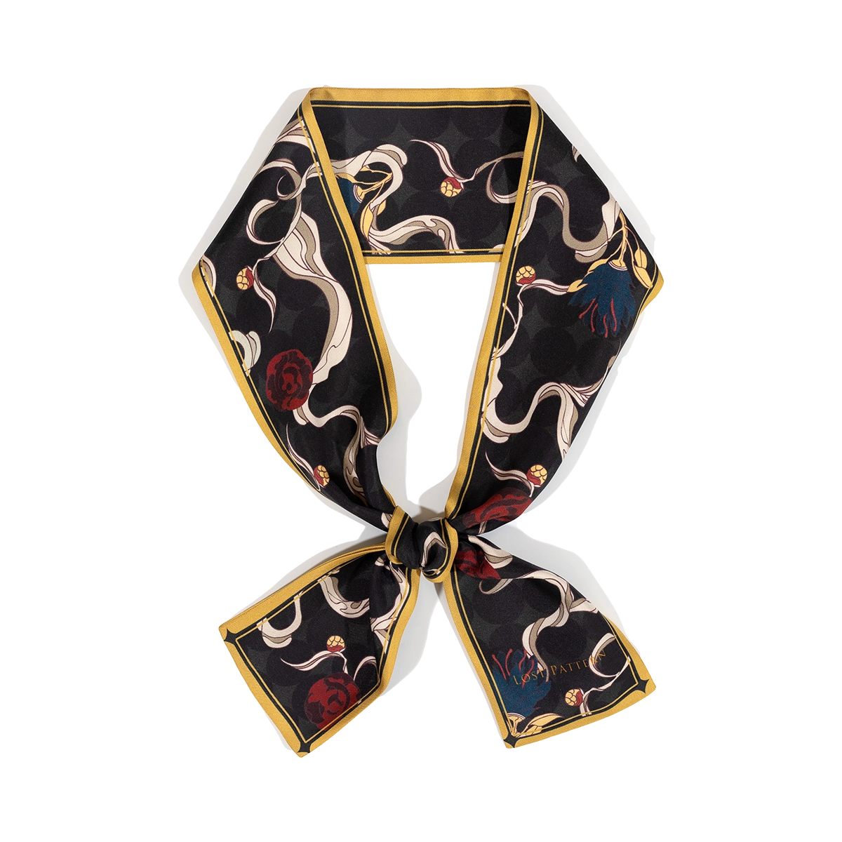 Dream Silk Twilly Scarf - Black