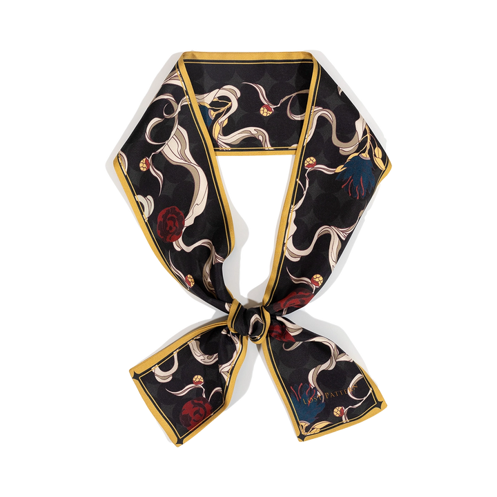 Dream Silk Twilly Scarf - Black