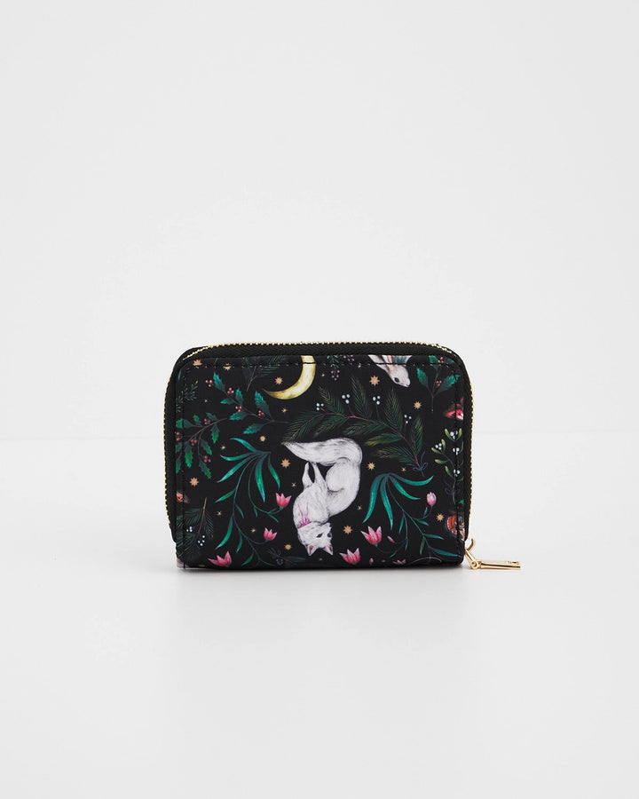 Niva Print Small Wallet in Green