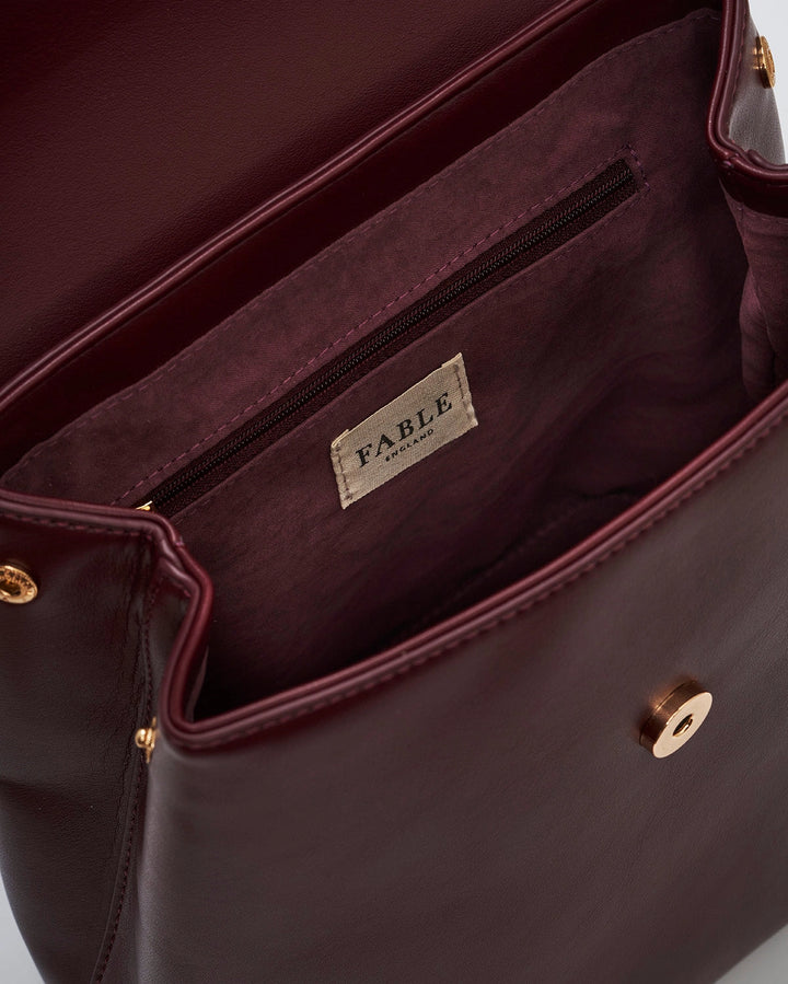 Laura Small Backpack in Burgundy