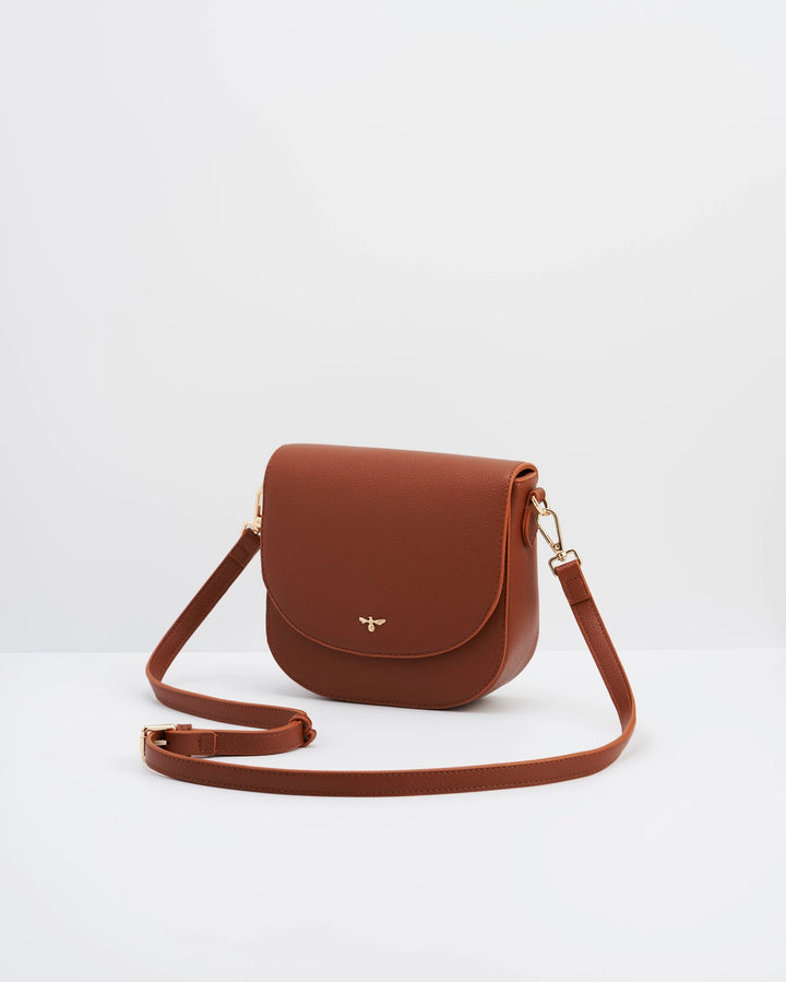Tan Saddle Crossbody Bag