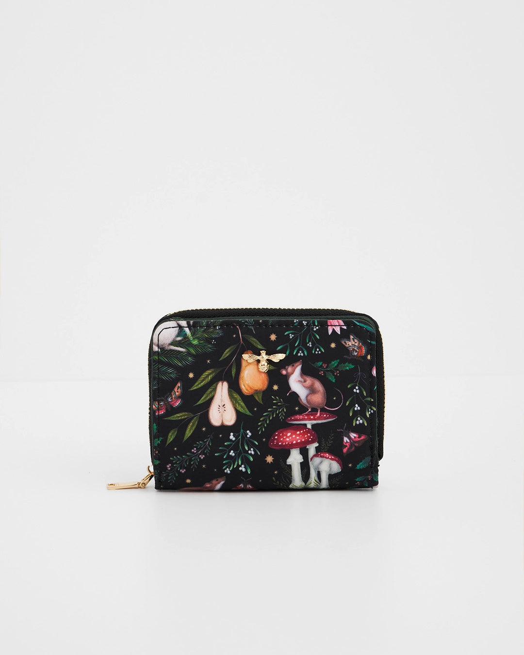 Niva Print Small Wallet in Green