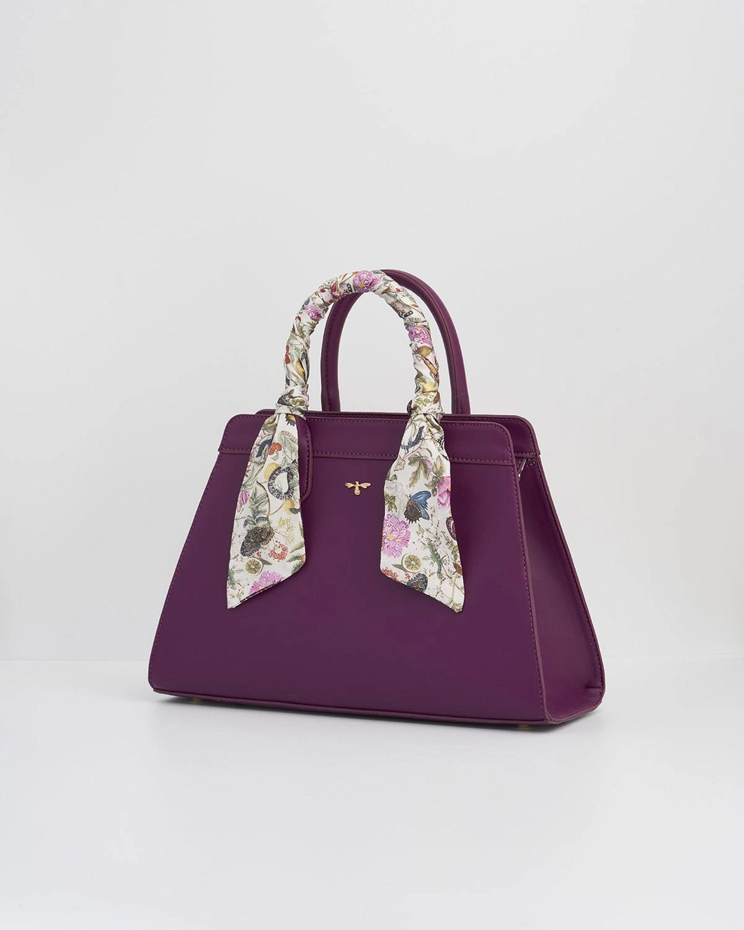 Fable Floral Engravings Large Plum Tote