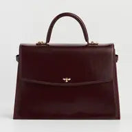 Fable Ruby Cherry Red Structured Medium Tote