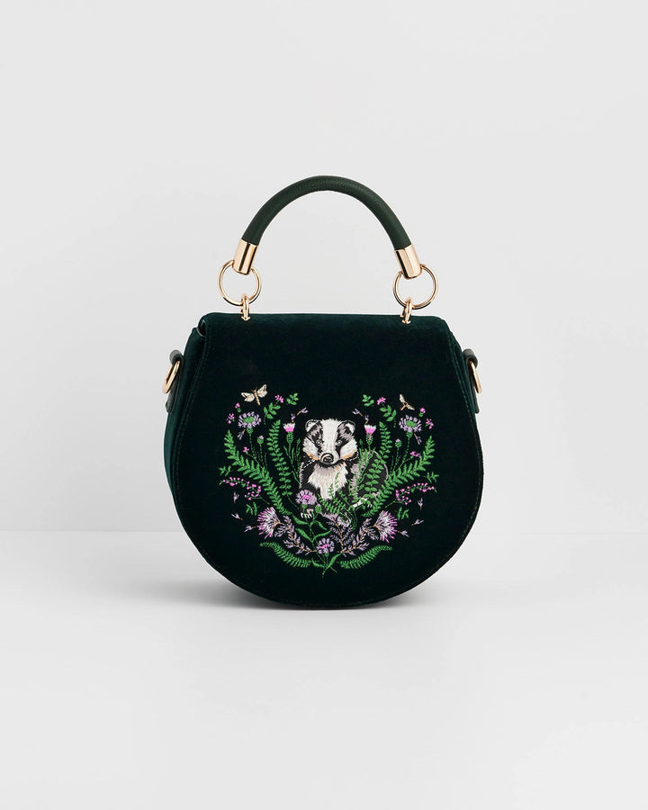 Fable Badger Embroidered Saddle Bag