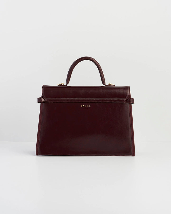 Fable Ruby Cherry Red Structured Medium Tote