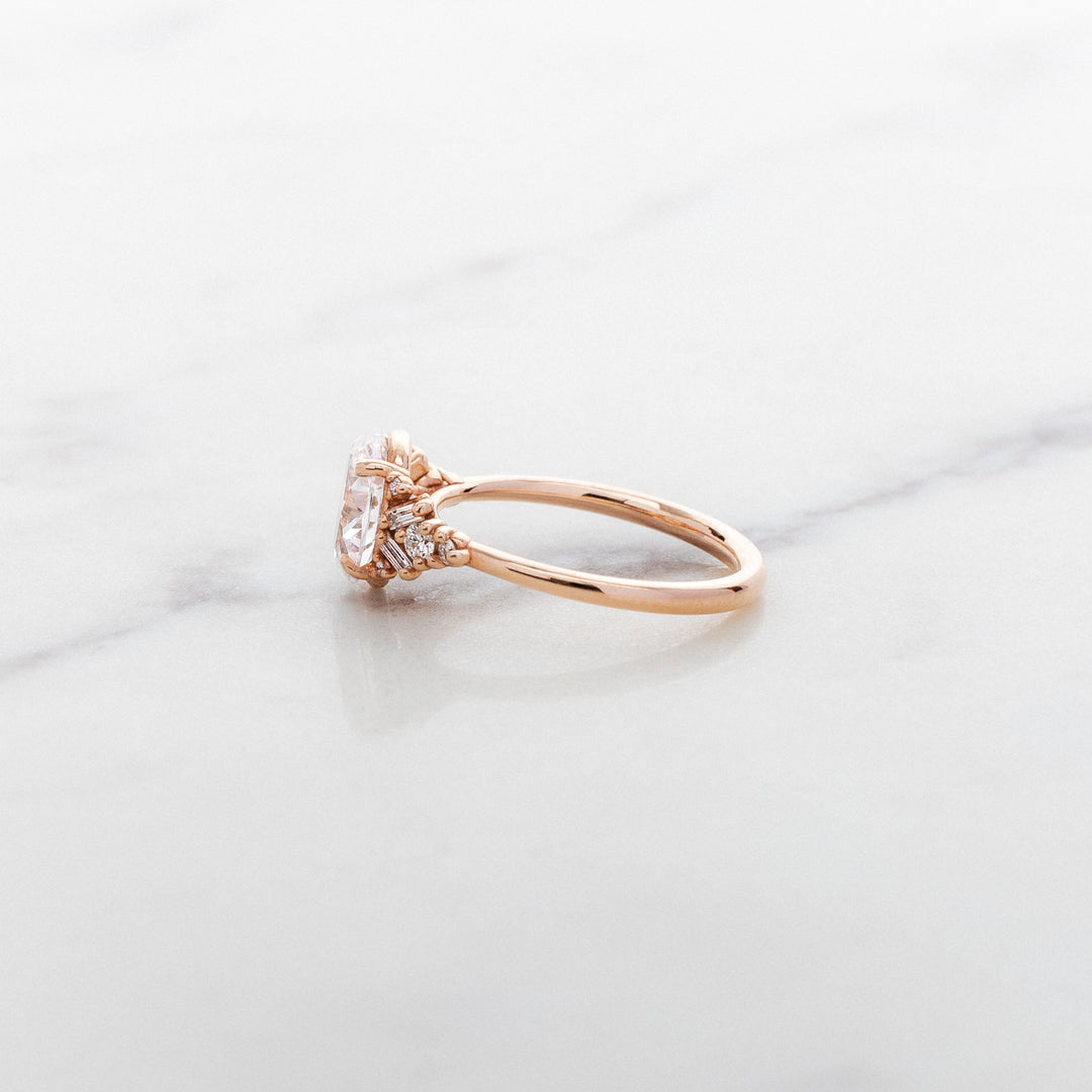 Foxglove Oval Side Cluster Ring