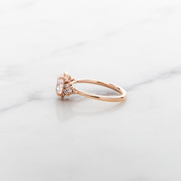 Foxglove Oval Side Cluster Ring