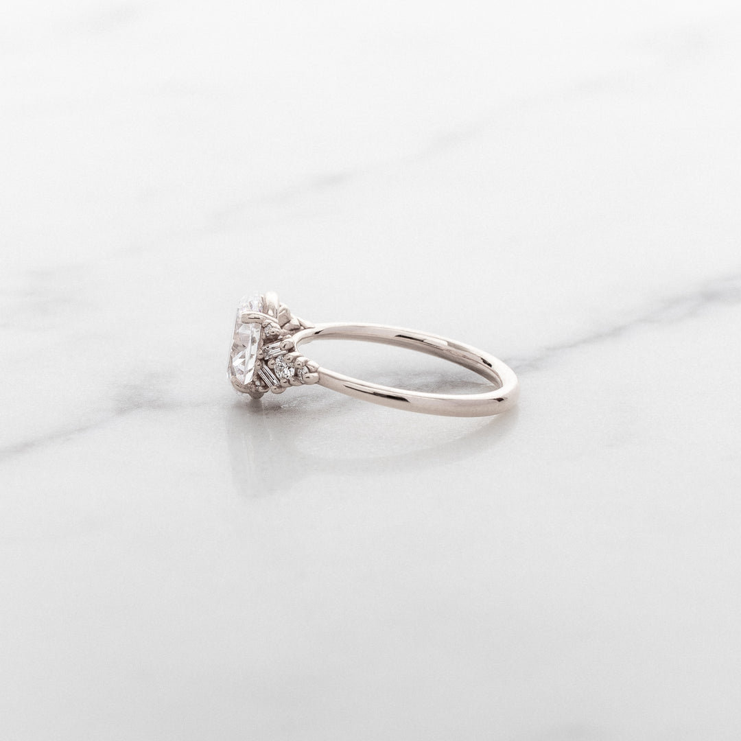 Foxglove Oval Side Cluster Ring