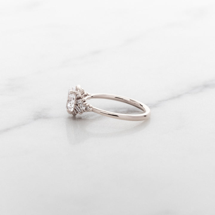 Foxglove Oval Side Cluster Ring