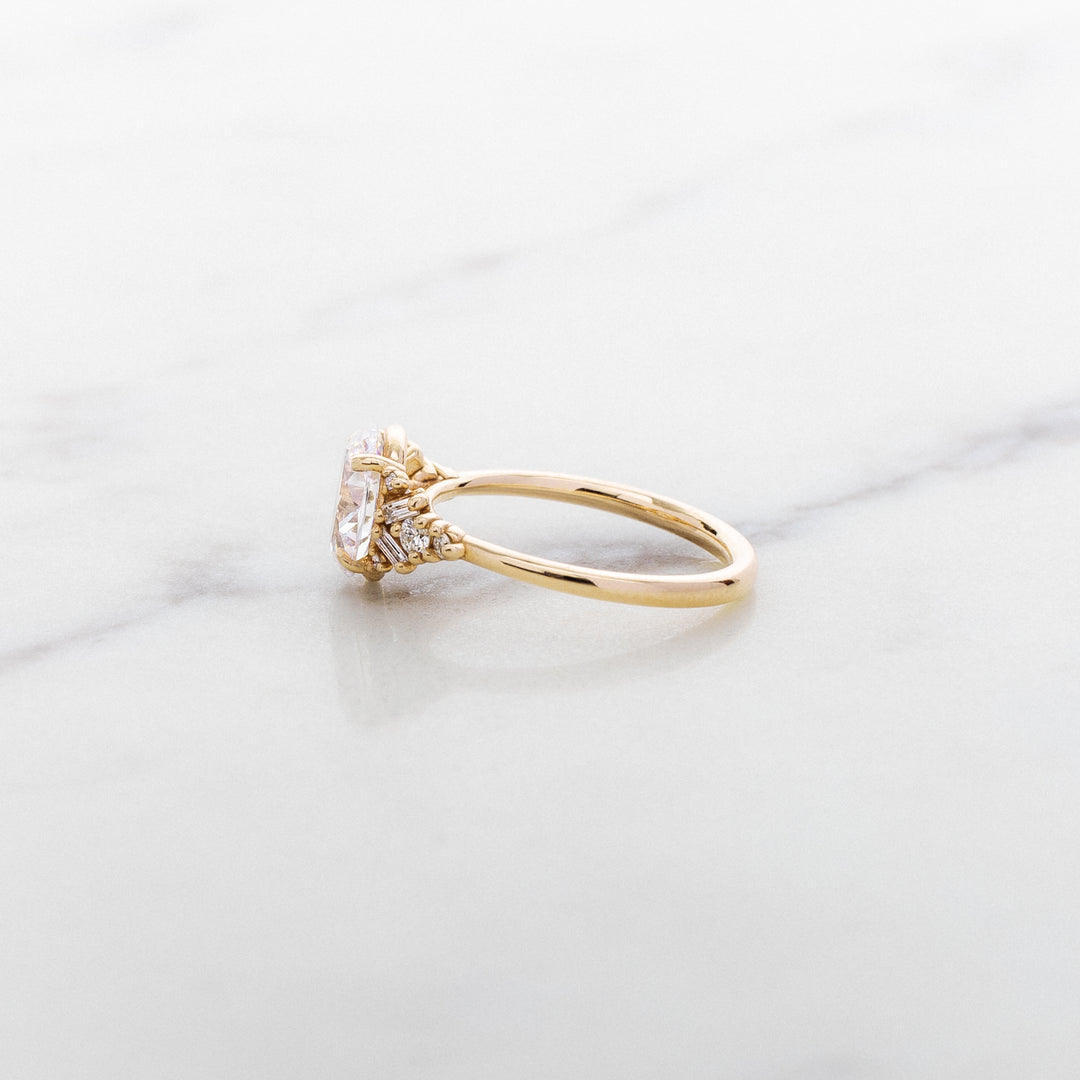 Foxglove Oval Side Cluster Ring
