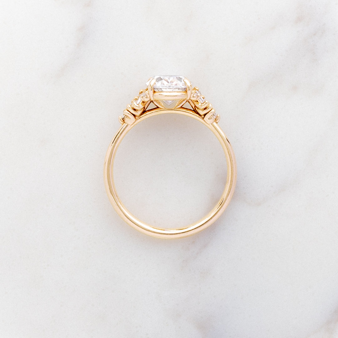 Foxglove Oval Side Cluster Ring