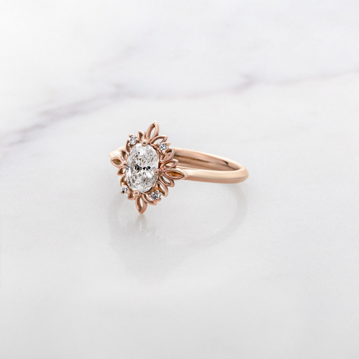 Ivy Oval Halo Ring