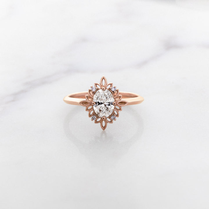 Ivy Oval Halo Ring