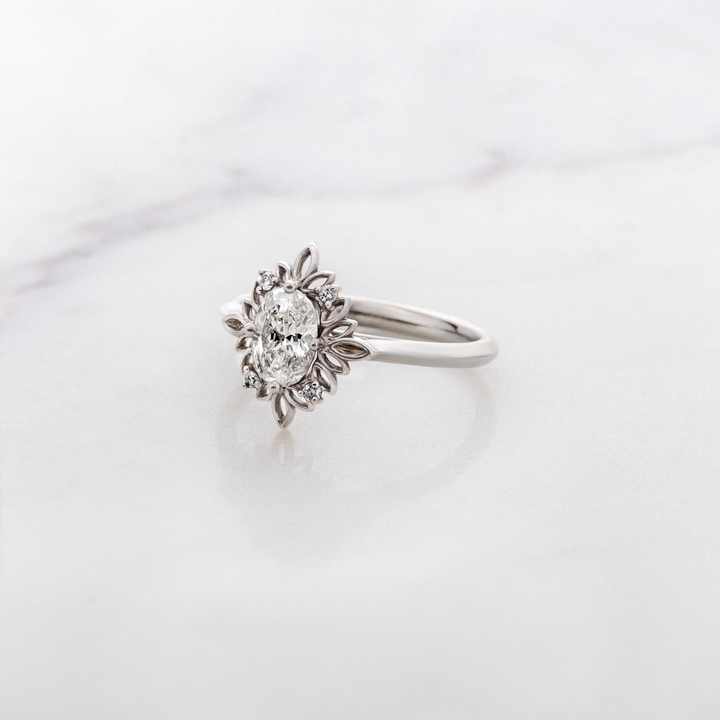 Ivy Oval Halo Ring