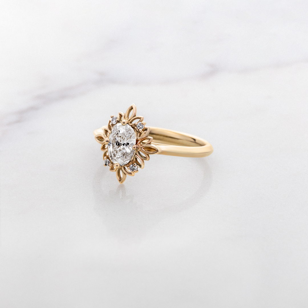 Ivy Oval Halo Ring