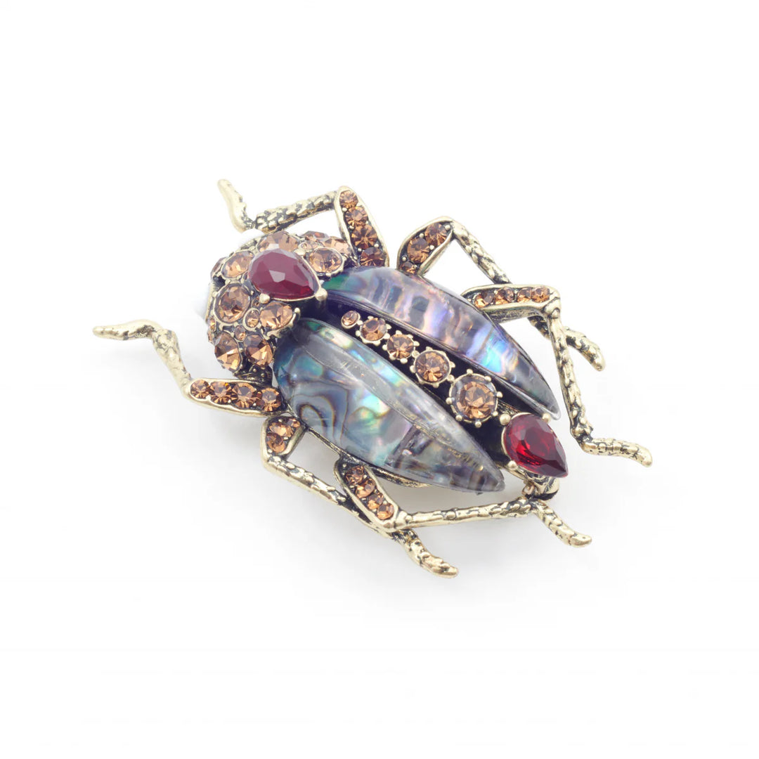 The Bejewelled Beetle Statement Brooch