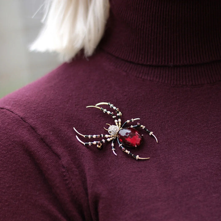 The Bejewelled Spider Statement Brooch