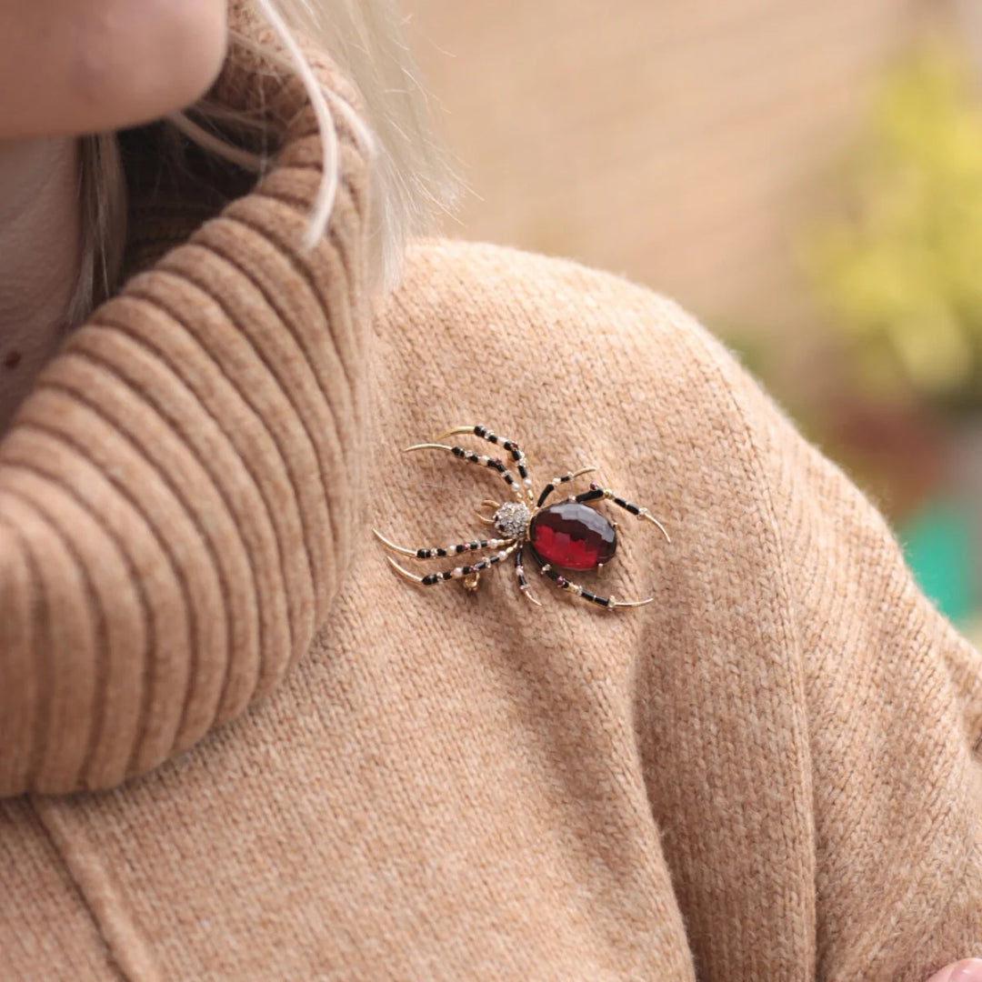 The Bejewelled Spider Statement Brooch