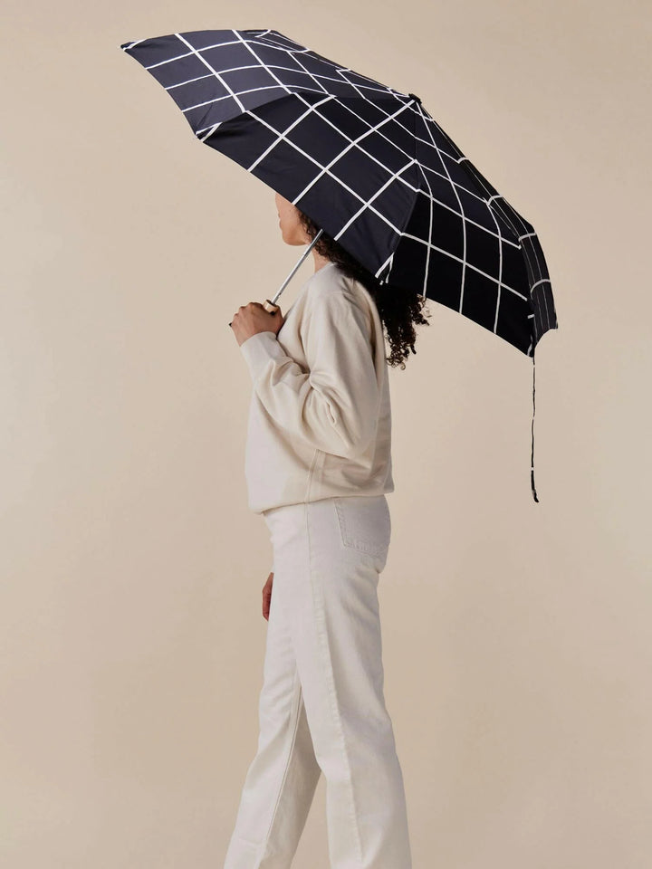 Black Grid Duck Umbrella