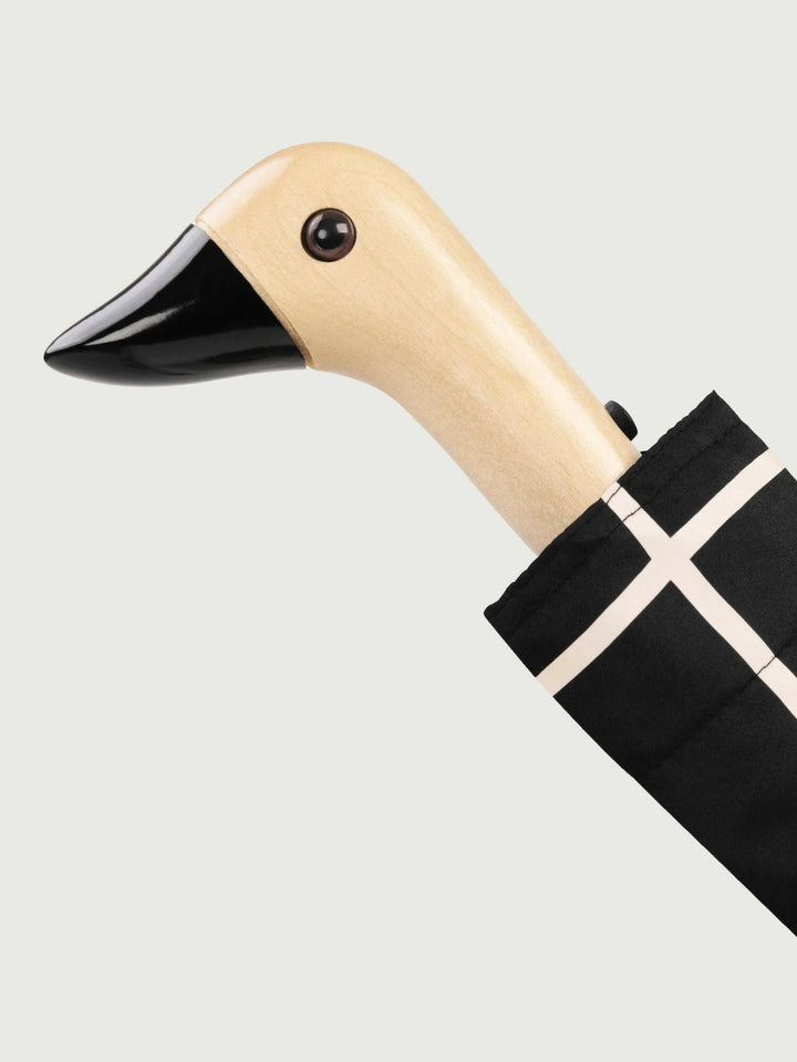 Black Grid Duck Umbrella