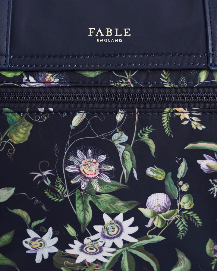 Fable Passion Flower Navy Satchel