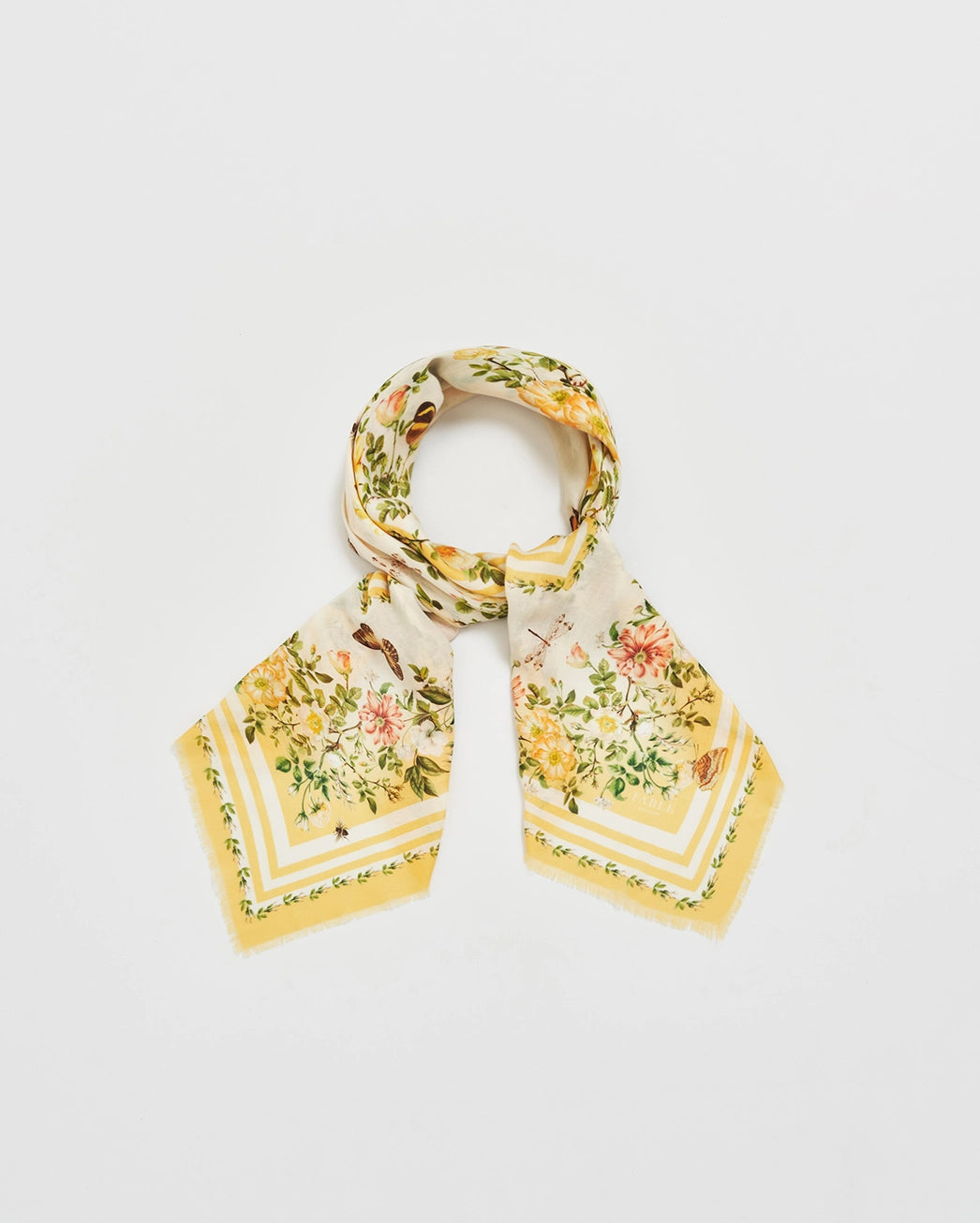 Fable Cybele Yellow Narrative Square Scarf