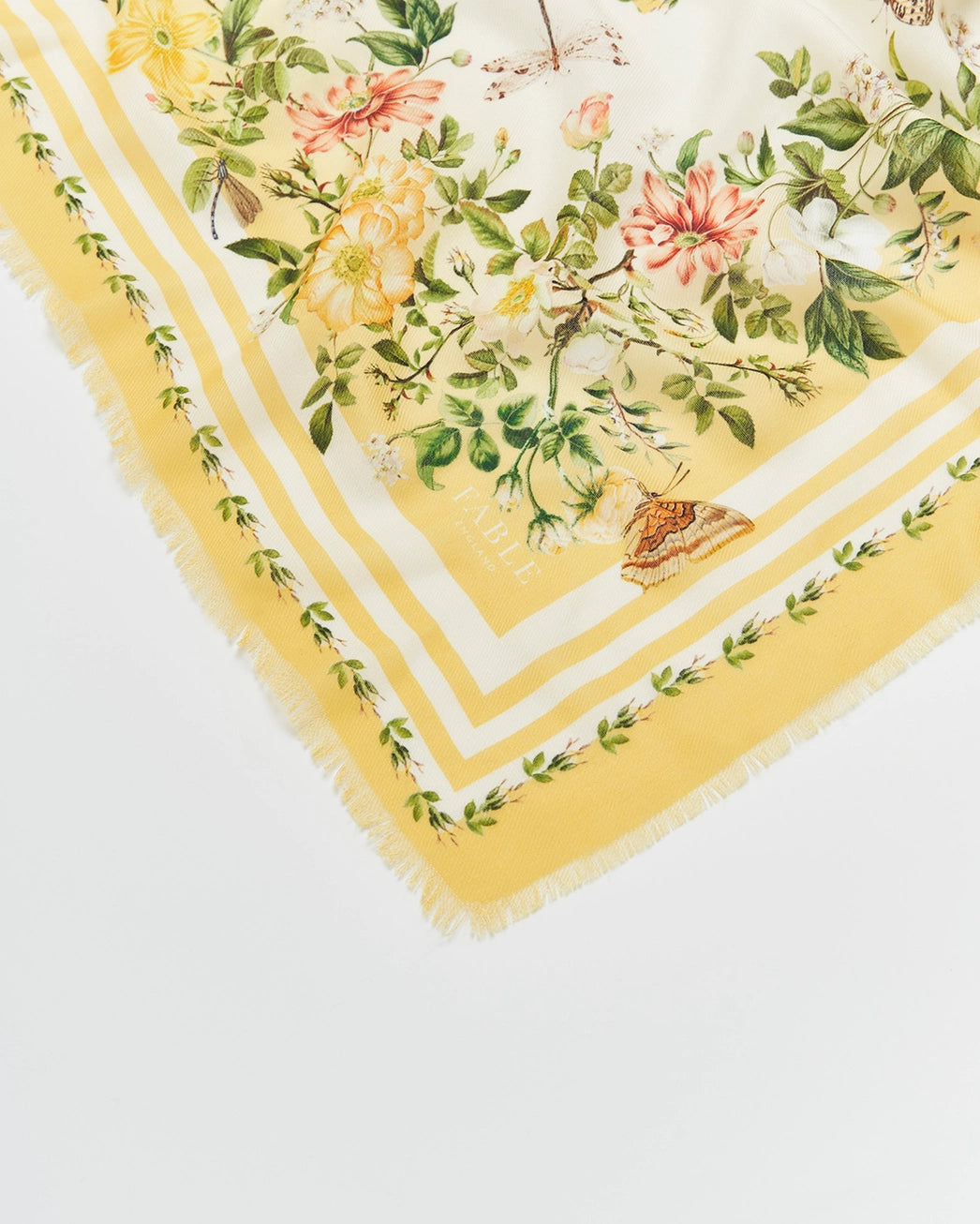 Fable Cybele Yellow Narrative Square Scarf